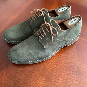Green suede shoes